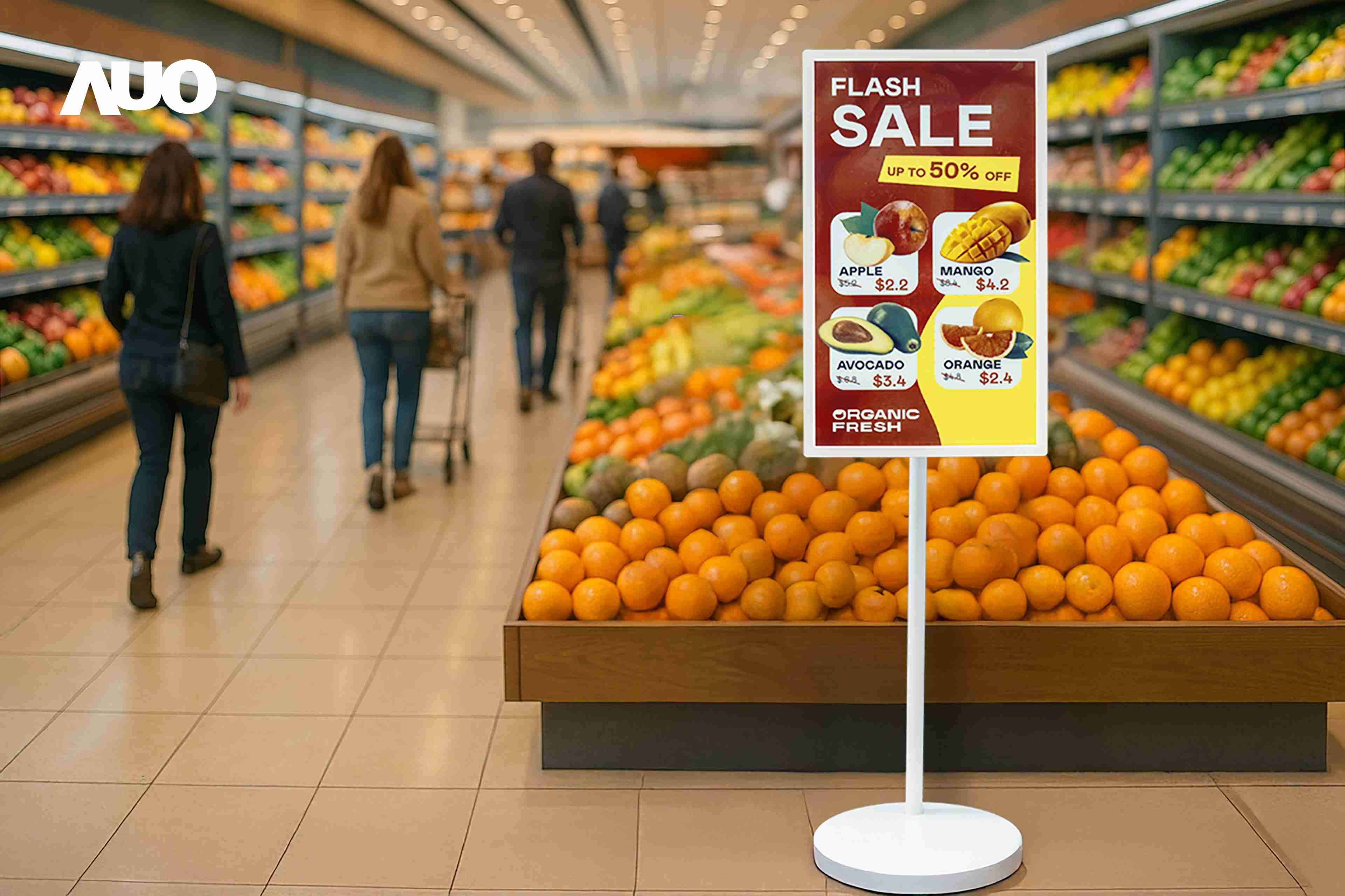 达擎首亮相低功耗、、全彩的〝aecoPost电子纸解决方案〞，，仅在更新画面时需要微量的电力驱动，，，，无需布建电线的便捷设计，，，使其可灵活应用、、、、随意置放，，，并可透过云端或行动装置app，，，轻松管理及排程广告内容，，，，晋升店头营销利器。。